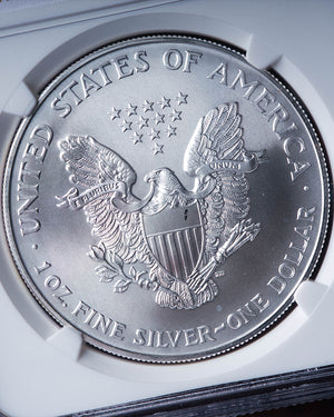 2000 Silver Eagle | Mint Error MS69 Reverse Struck Thru