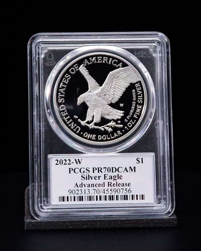 2022 W $1 Silver Eagle | Advanced Release | PR70 DCAM | Stephanie Sabin Signed