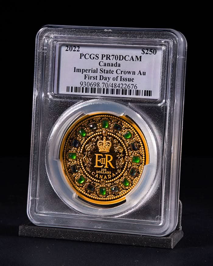 2022 $250 Canada Imperial State Crown Au | First Day of Issue PCGS PR70DCAM | Susanna Blunt Autograph