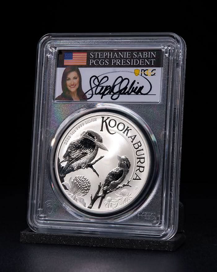 2023 3pc Silver Global Coin Set | MS70 PCGS | Stephanie Sabin Autographed