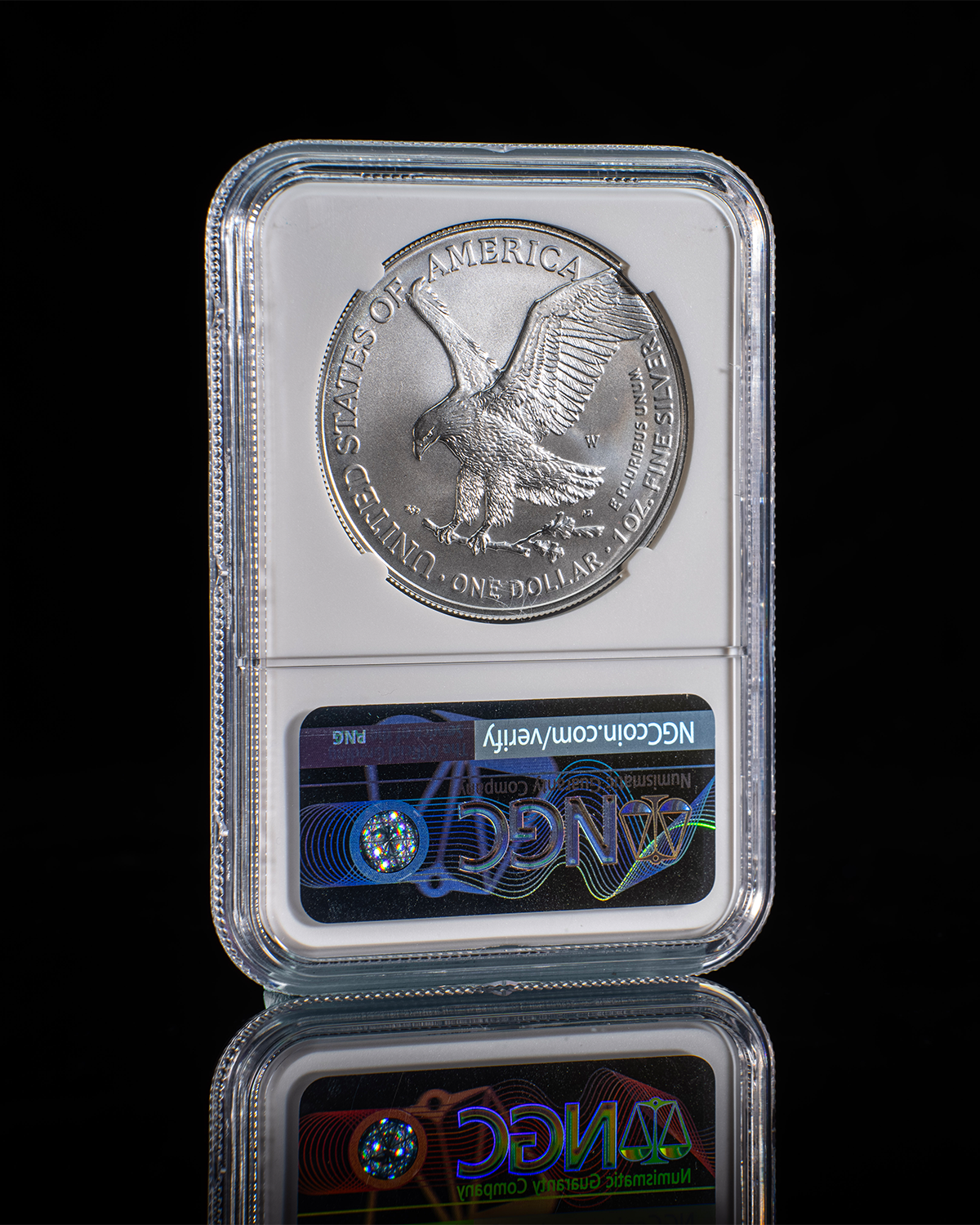 2023 Burnished Silver Eagle | Advanced Release SP70 NGC | Kenneth Bressett Autographed