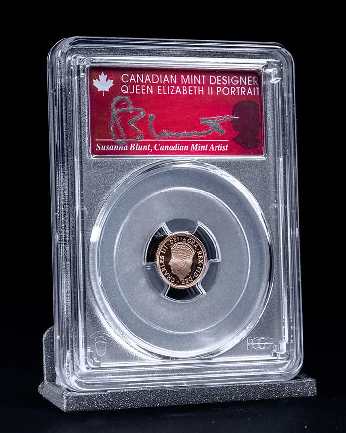 2023 4pc Coronation of Charles III Au Set | First Day of Issue PCGS PR70 Deep Cameo | Susanna Blunt Autographed