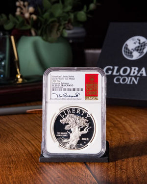 2023 P American Liberty Series 1oz Medal | Advance Releases PF70 Ultra Cameo | Kenneth Bressett Autographed