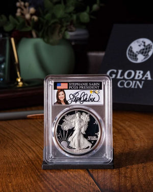2023 Silver Eagle | Advanced Release PR70 PCGS | Stephanie Sabin Autographed