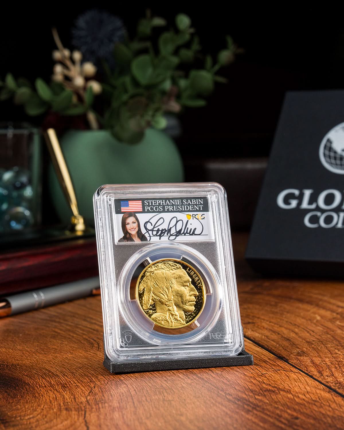 2023 $50 W Gold Buffalo | Advanced Release PR70 PCGS | Stephanie Sabin Autographed