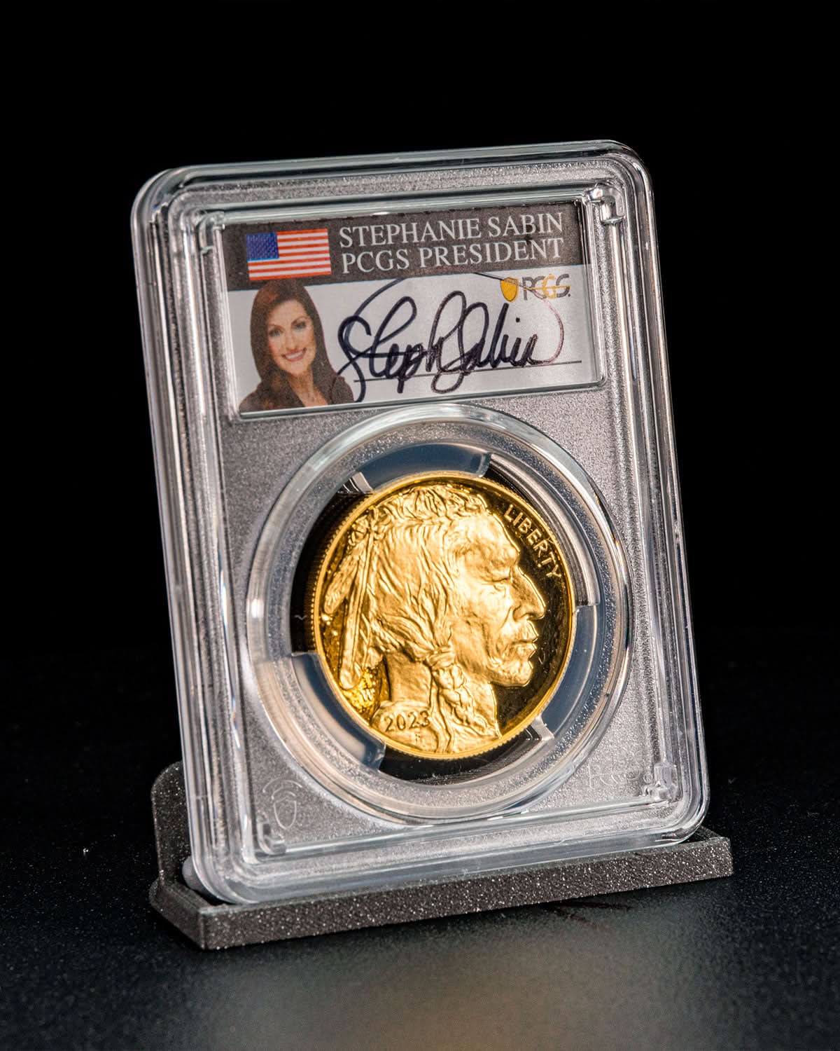 2023 $50 W Gold Buffalo | Advanced Release PR70 PCGS | Stephanie Sabin Autographed