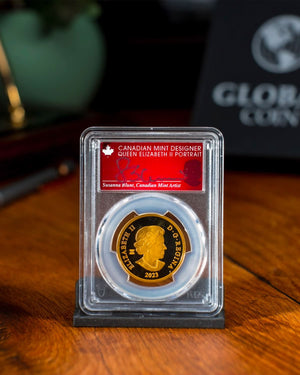 2023 $200 Canada Charles III Royal Cypher Au | First Day of Issue PCGS PR70 DCAM | Susanna Blunt Autographed