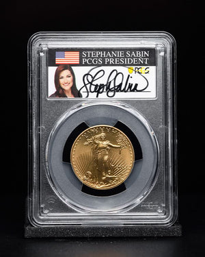 2024 $25 Gold Eagle | First Day of Issue PCGS MS70 | Stephanie Sabin Autographed