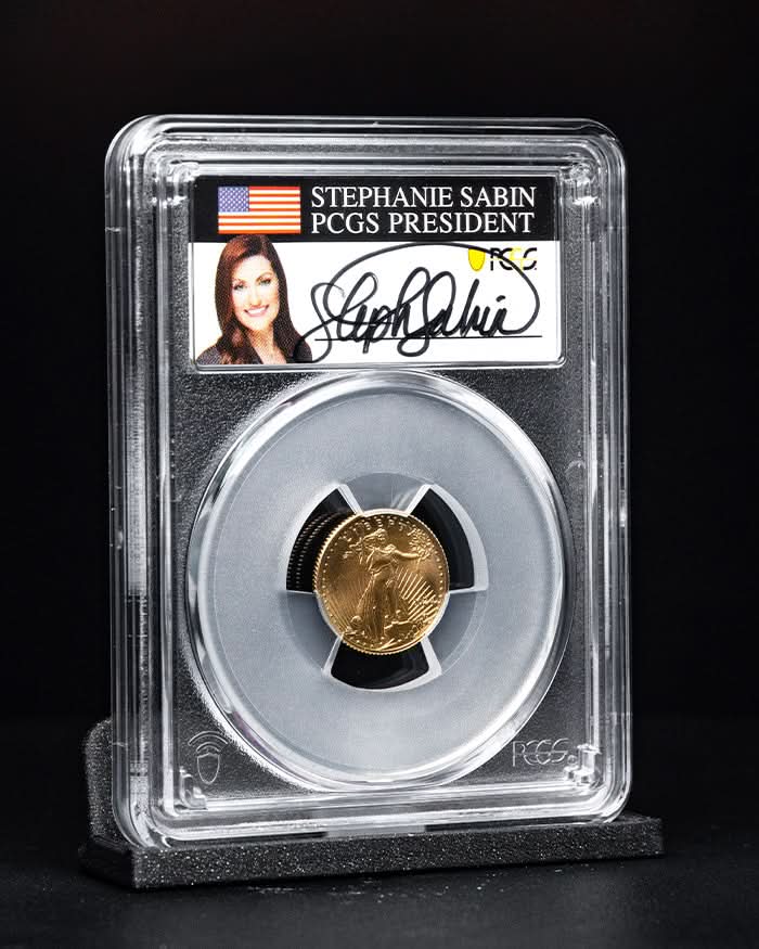 2024 $5 Gold Eagle | First Day of Issue PCGS MS70 | Stephanie Sabin Autographed