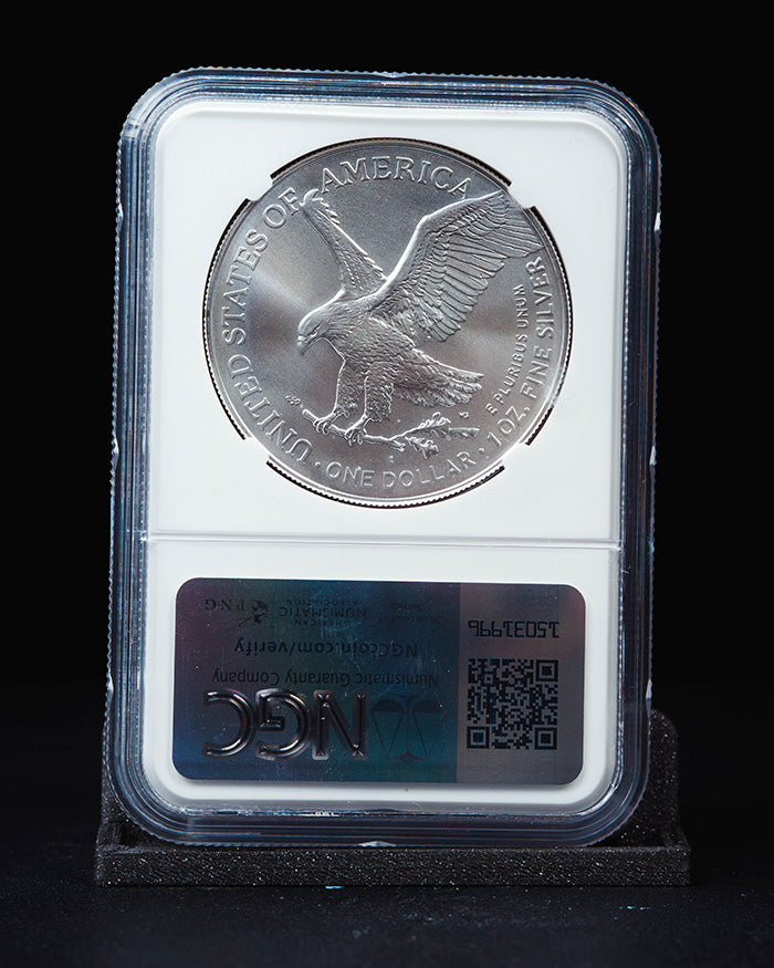 2024 Silver Eagle | Mint Error MS69 Obverse Struck Thru