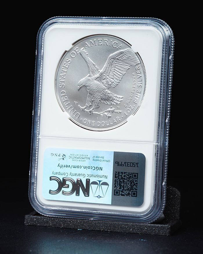2024 Silver Eagle | Mint Error MS69 Obverse Struck Thru