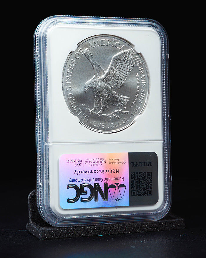 2024 Silver Eagle | Mint Error MS69 Obverse Struck Thru