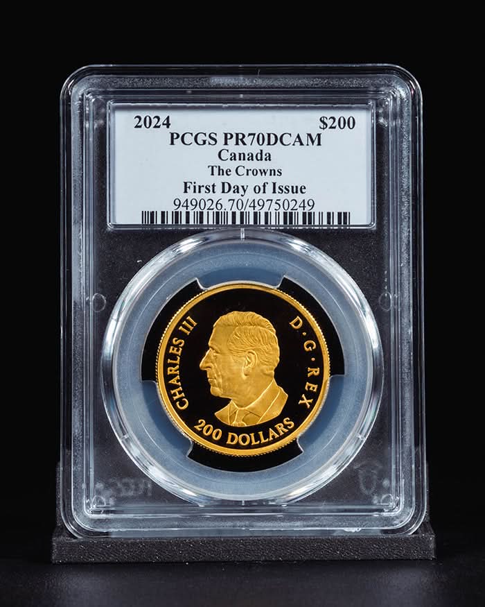 2024 Canada The Crowns | First Day of Issue PCGS PR70 Deep Cameo | Steven Rosati Autographed