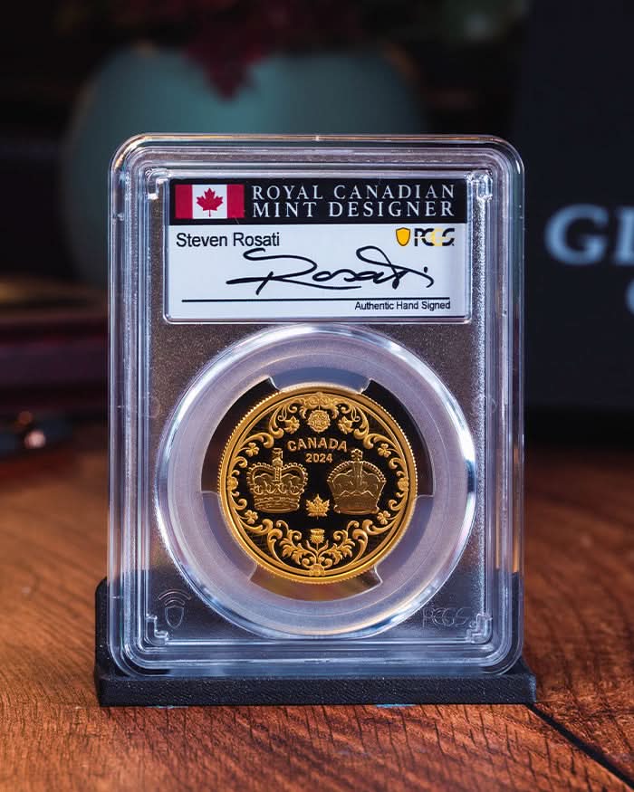 2024 Canada The Crowns | First Day of Issue PCGS PR70 Deep Cameo | Steven Rosati Autographed