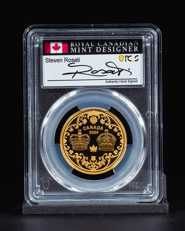 2024 Canada The Crowns | First Day of Issue PCGS PR70 Deep Cameo | Steven Rosati Autographed
