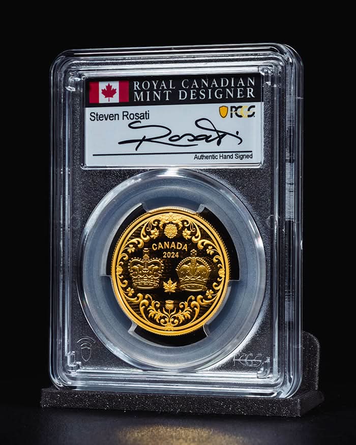 2024 Canada The Crowns | First Day of Issue PCGS PR70 Deep Cameo | Steven Rosati Autographed