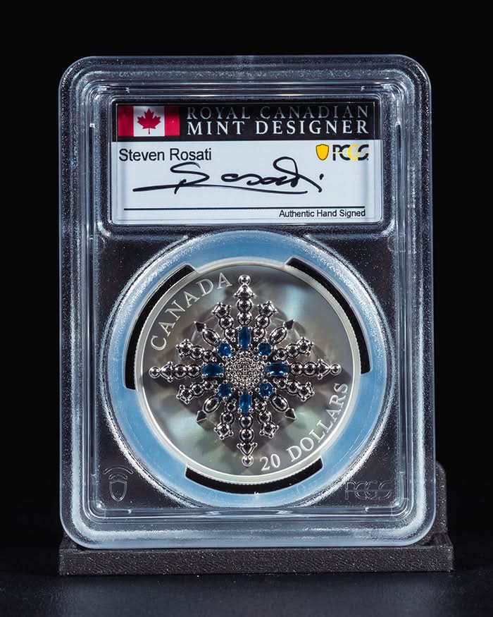 2024 $20 Canada Silver Sapphire Jubilee | First Day of Issue PCGS PR70 Deep Cameo | Steven Rosati Autographed