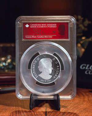 2024 2oz $30 Canada Weather Watch Bison | First Day of Issue PCGS PR70 Deep Cameo | Susanna Blunt Autographed