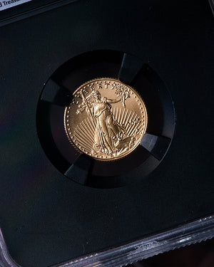 2025 1/10 oz Gold Eagle | First Day of Issue NGC MS70 | Anna Cabral Autographed