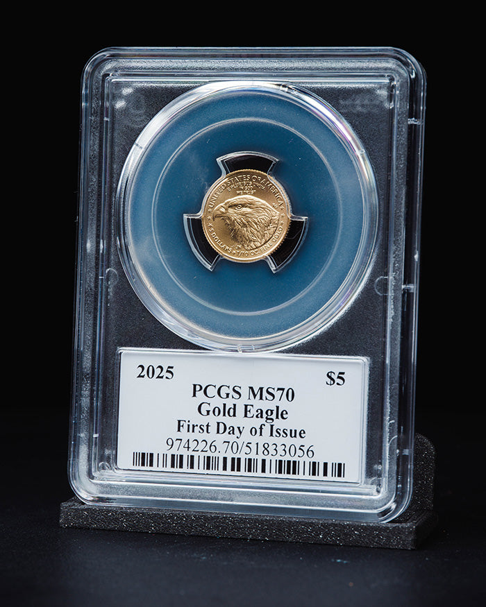 2025 1/10 oz Gold Eagle | First Day of Issue PCGS MS70 | Stephanie Sabin Autographed