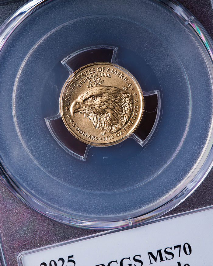 2025 1/10 oz Gold Eagle | First Day of Issue PCGS MS70 | Stephanie Sabin Autographed