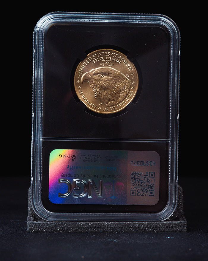 2025 1/2 oz Gold Eagle | First Day of Issue NGC MS70 | Anna Cabral Autographed