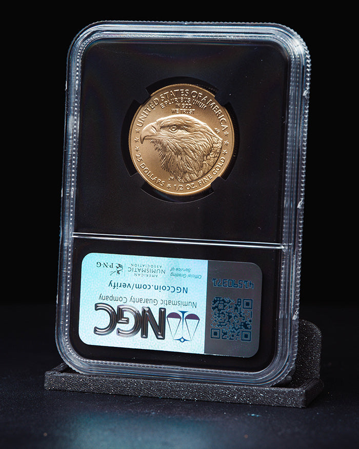 2025 1/2 oz Gold Eagle | First Day of Issue NGC MS70 | Anna Cabral Autographed