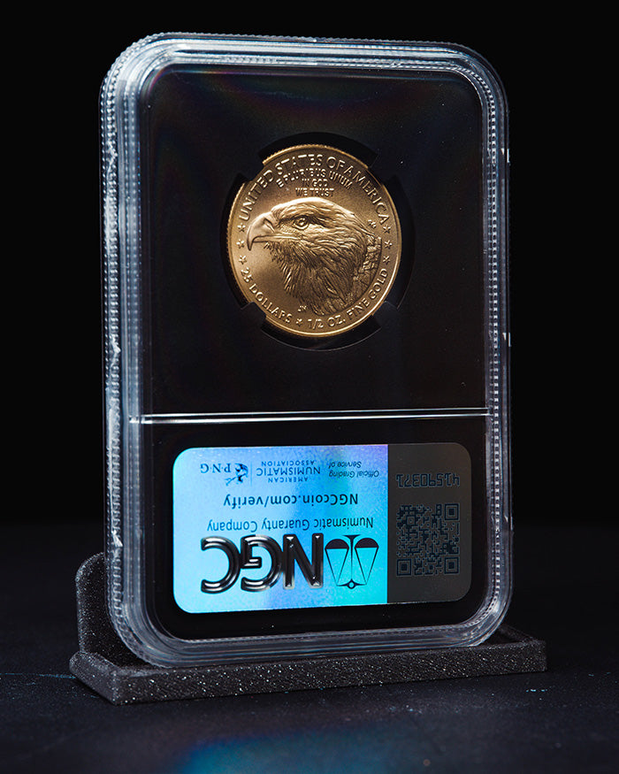 2025 1/2 oz Gold Eagle | First Day of Issue NGC MS70 | Anna Cabral Autographed