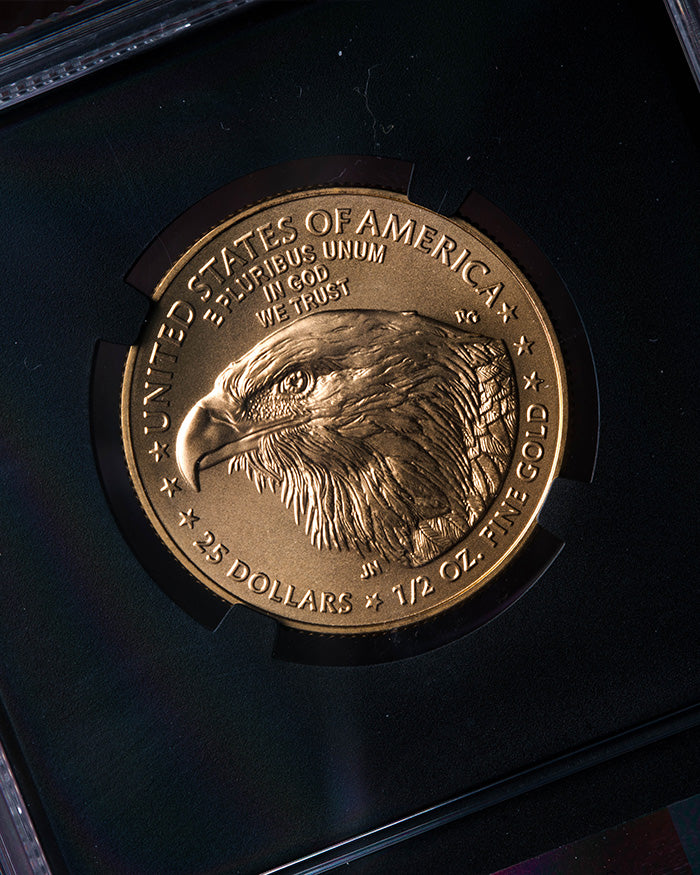 2025 1/2 oz Gold Eagle | First Day of Issue NGC MS70 | Anna Cabral Autographed