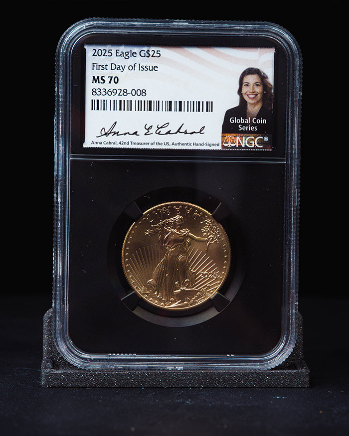 2025 1/2 oz Gold Eagle | First Day of Issue NGC MS70 | Anna Cabral Autographed