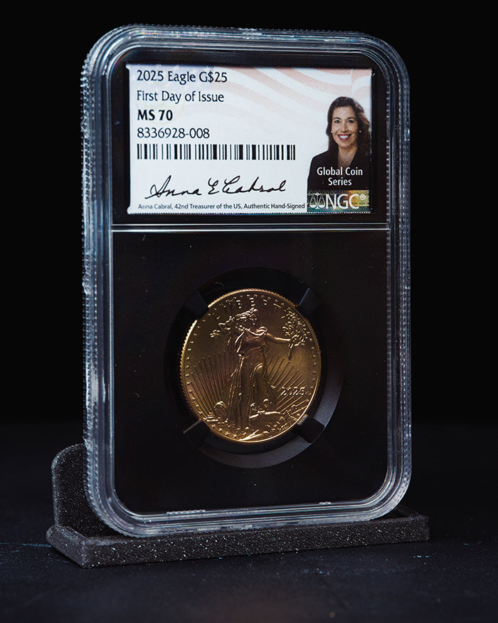 2025 1/2 oz Gold Eagle | First Day of Issue NGC MS70 | Anna Cabral Autographed