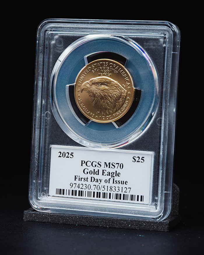 2025 1/2 oz Gold Eagle | First Day of Issue PCGS MS70 | Stephanie Sabin Autographed