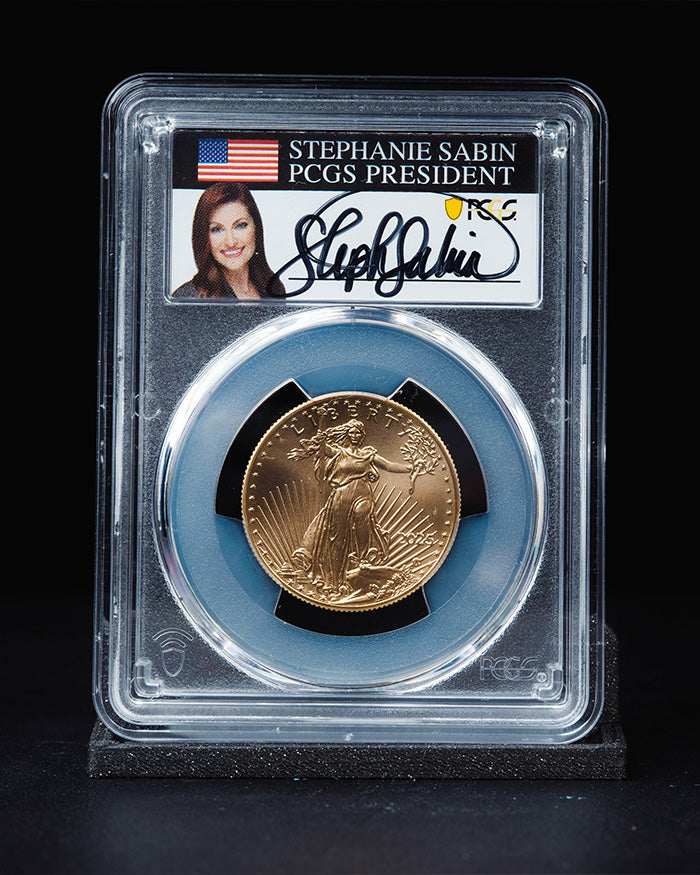 2025 1/2 oz Gold Eagle | First Day of Issue PCGS MS70 | Stephanie Sabin Autographed
