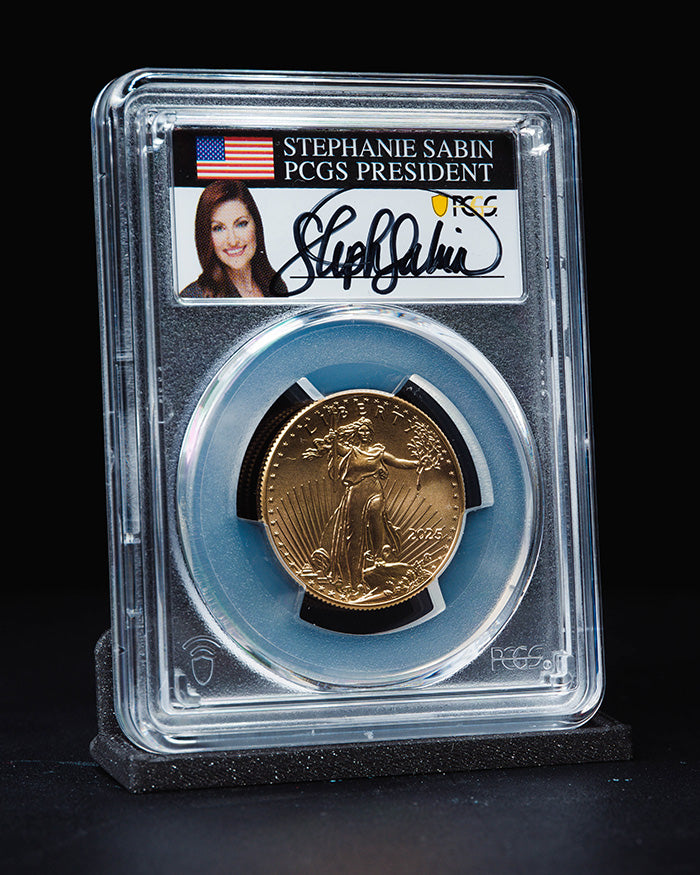 2025 1/2 oz Gold Eagle | First Day of Issue PCGS MS70 | Stephanie Sabin Autographed