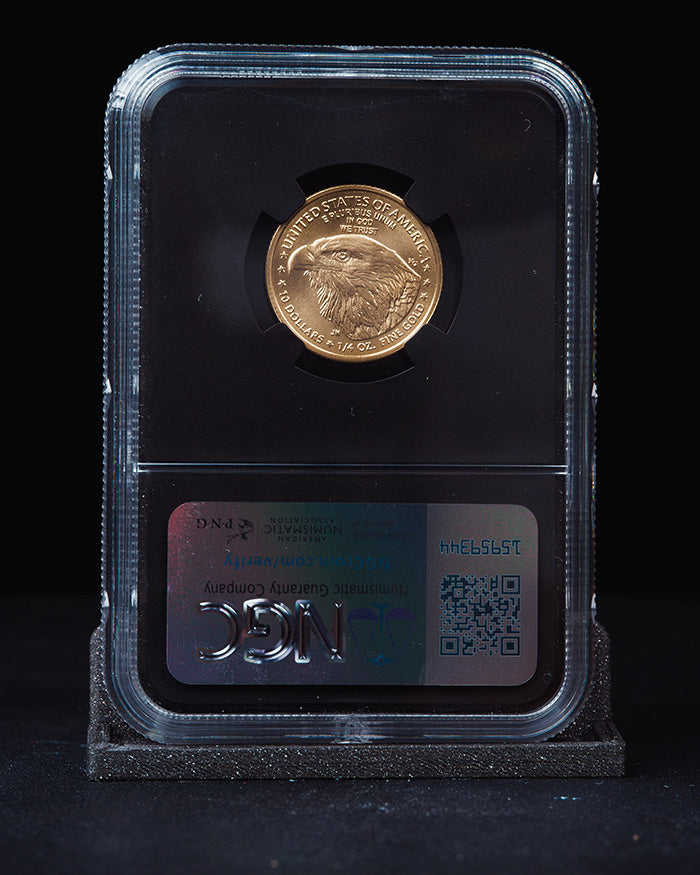 2025 1/4 oz Gold Eagle | First Day of Issue NGC MS70 | Anna Cabral Autographed