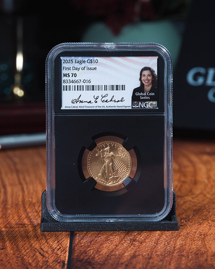 2025 1/4 oz Gold Eagle | First Day of Issue NGC MS70 | Anna Cabral Autographed