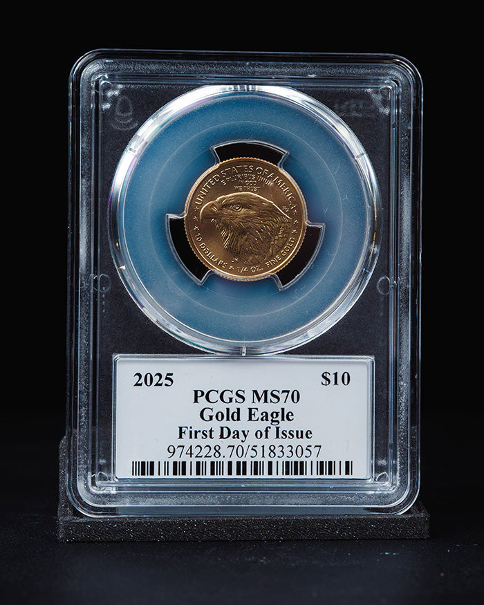 2025 1/4 oz Gold Eagle | First Day of Issue PCGS MS70 | Stephanie Sabin Autographed