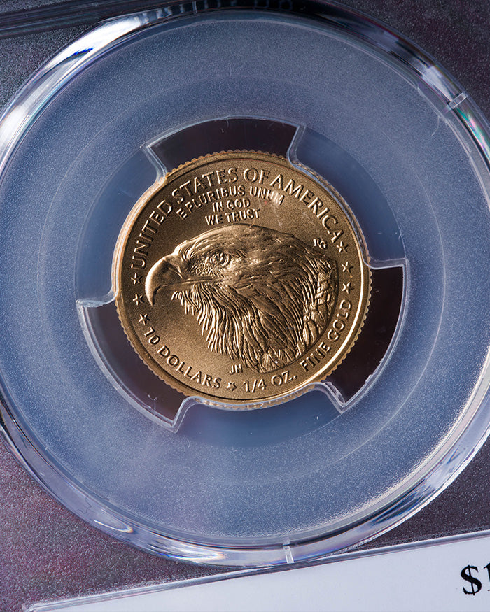2025 1/4 oz Gold Eagle | First Day of Issue PCGS MS70 | Stephanie Sabin Autographed