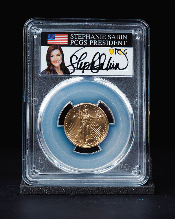 2025 1/4 oz Gold Eagle | First Day of Issue PCGS MS70 | Stephanie Sabin Autographed