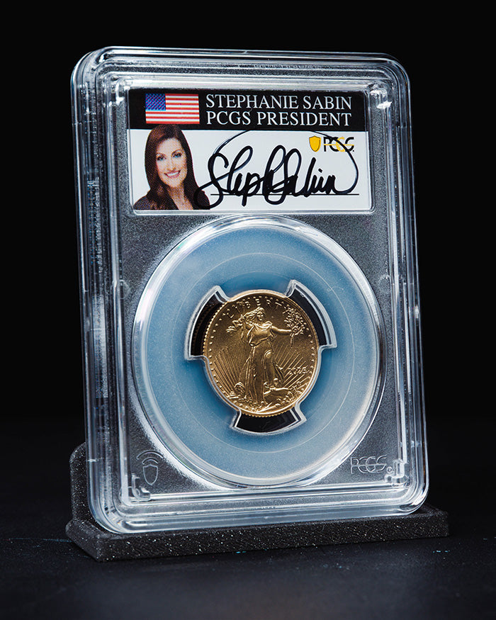 2025 1/4 oz Gold Eagle | First Day of Issue PCGS MS70 | Stephanie Sabin Autographed