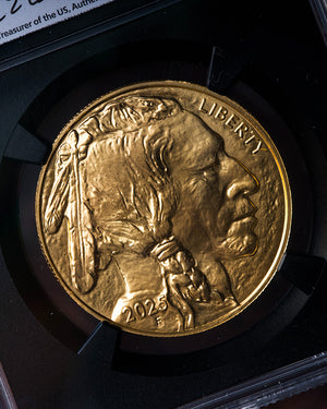 2025 1 oz Gold Buffalo | First Day of Issue NGC MS70 | Anna Cabral Autographed