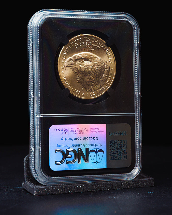 2025 1 oz Gold Eagle | First Day of Issue NGC MS70 | Anna Cabral Autographed