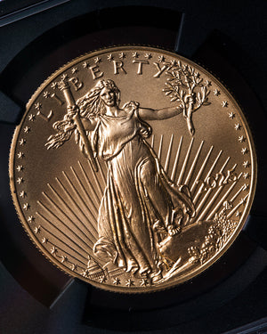 2025 1 oz Gold Eagle | First Day of Issue NGC MS70 | Anna Cabral Autographed