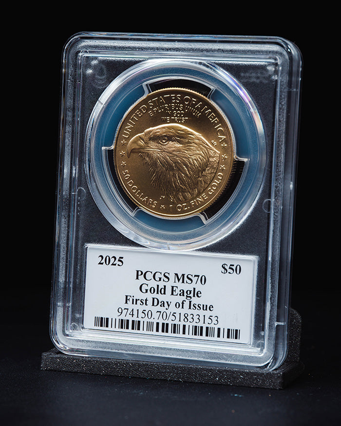 2025 1 oz Gold Eagle | First Day of Issue PCGS MS70 | Stephanie Sabin Autographed