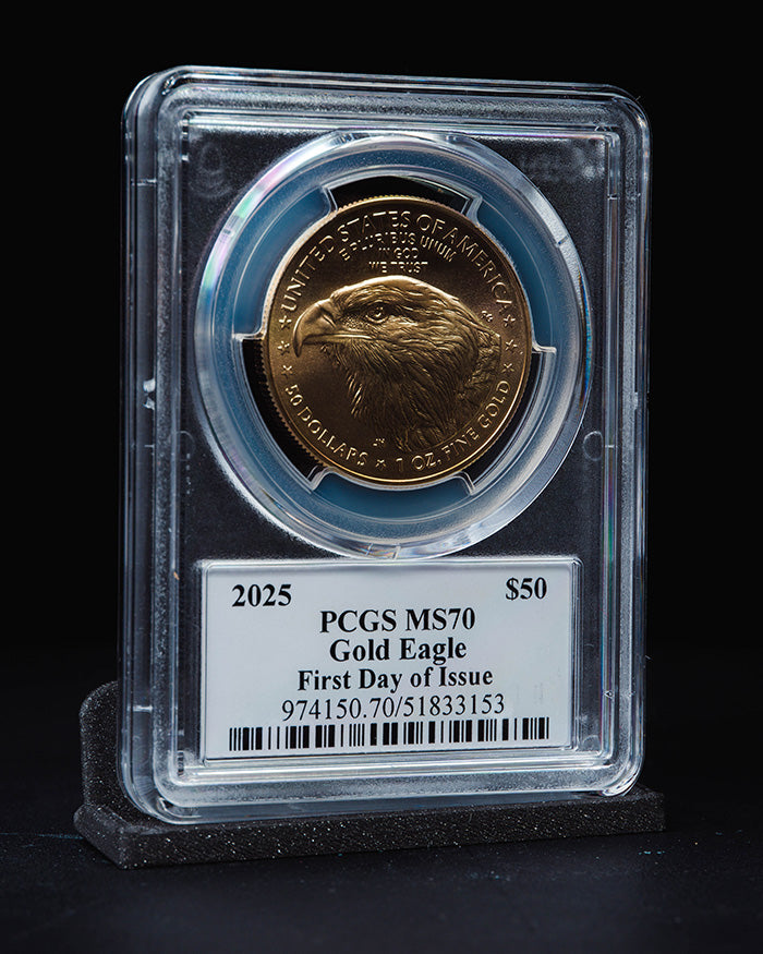 2025 1 oz Gold Eagle | First Day of Issue PCGS MS70 | Stephanie Sabin Autographed