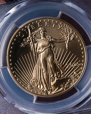 2025 1 oz Gold Eagle | First Day of Issue PCGS MS70 | Stephanie Sabin Autographed