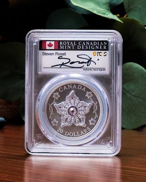 2025 Silver Diamond Brooch | First Day of Issue PCGS Gem Proof | Steven Rosati Autographed