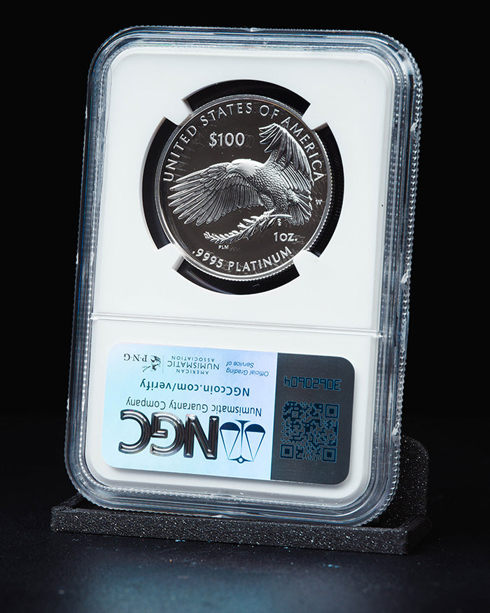 2025 W $100 Right to Petition Platinum Eagle | Advanced Release NGC PF70 Ultra Cameo | Kenneth Bressett Autographed
