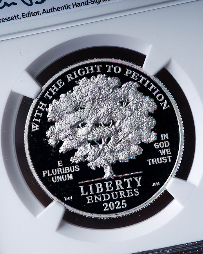 2025 W $100 Right to Petition Platinum Eagle | Advanced Release NGC PF70 Ultra Cameo | Kenneth Bressett Autographed