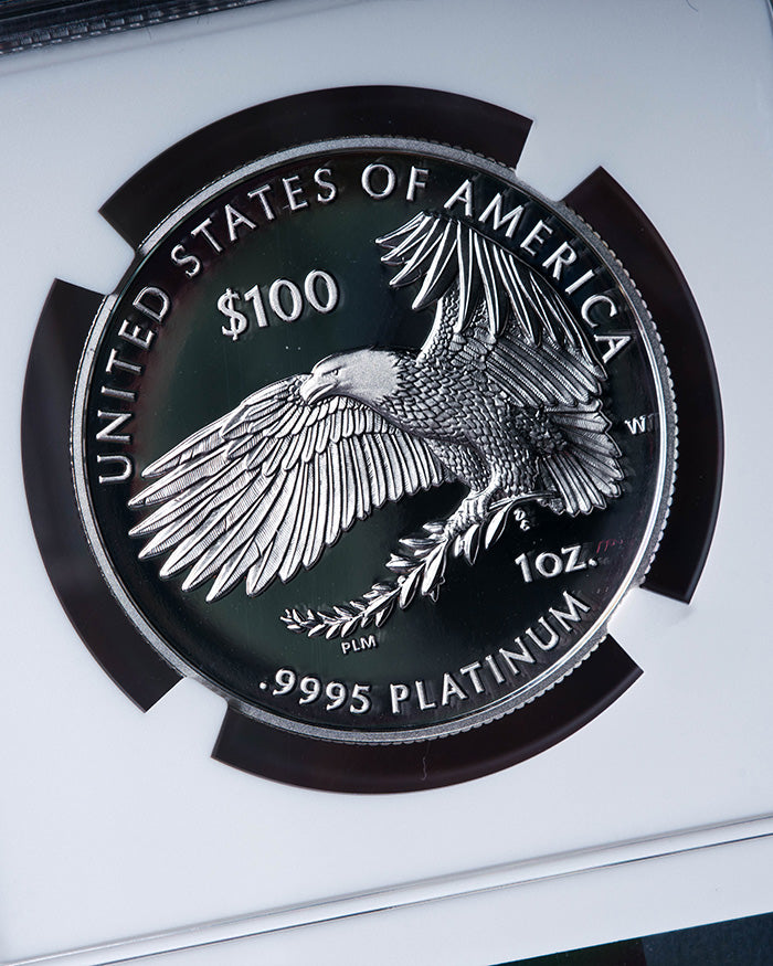 2025 W $100 Right to Petition Platinum Eagle | Advanced Release NGC PF70 Ultra Cameo | Kenneth Bressett Autographed